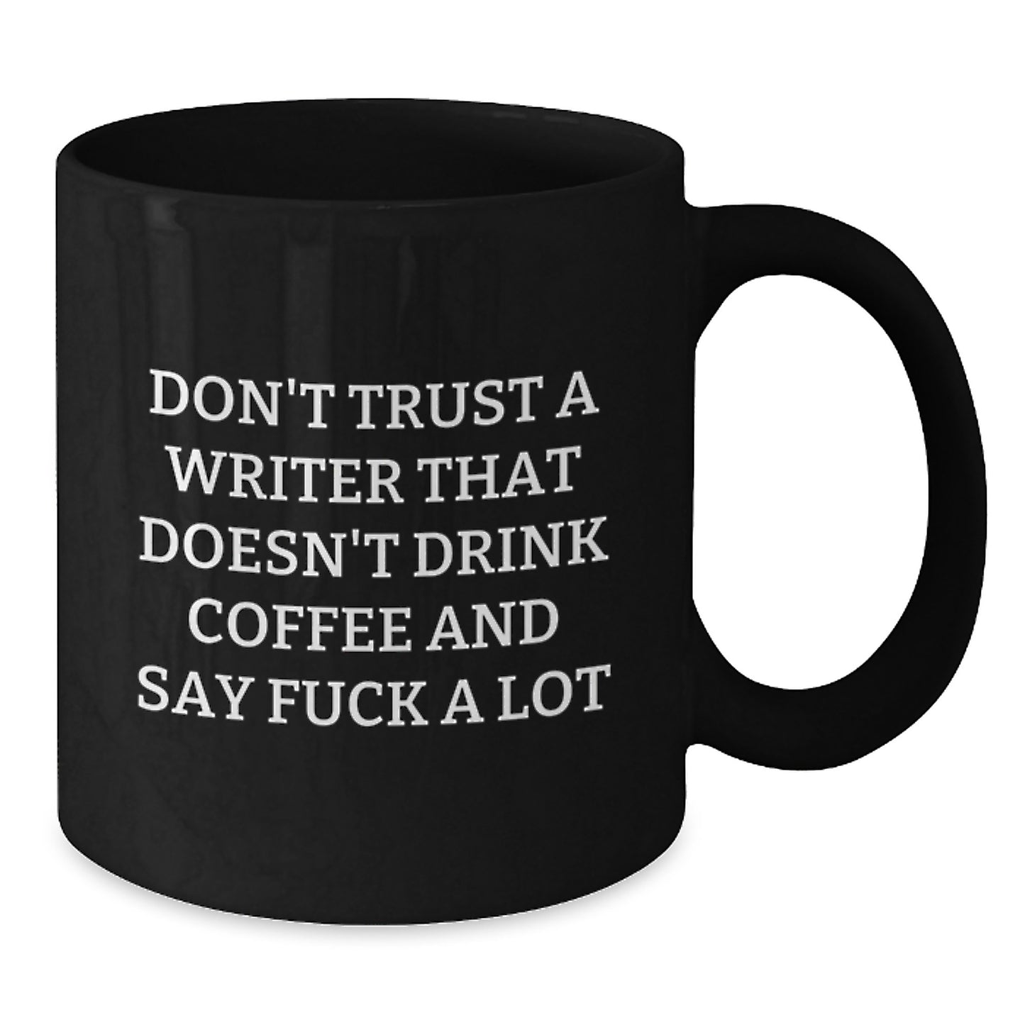Funny Writer Gifts from Men to Friends, Black Coffee Mug for Christmas Unique Presents - Additional
