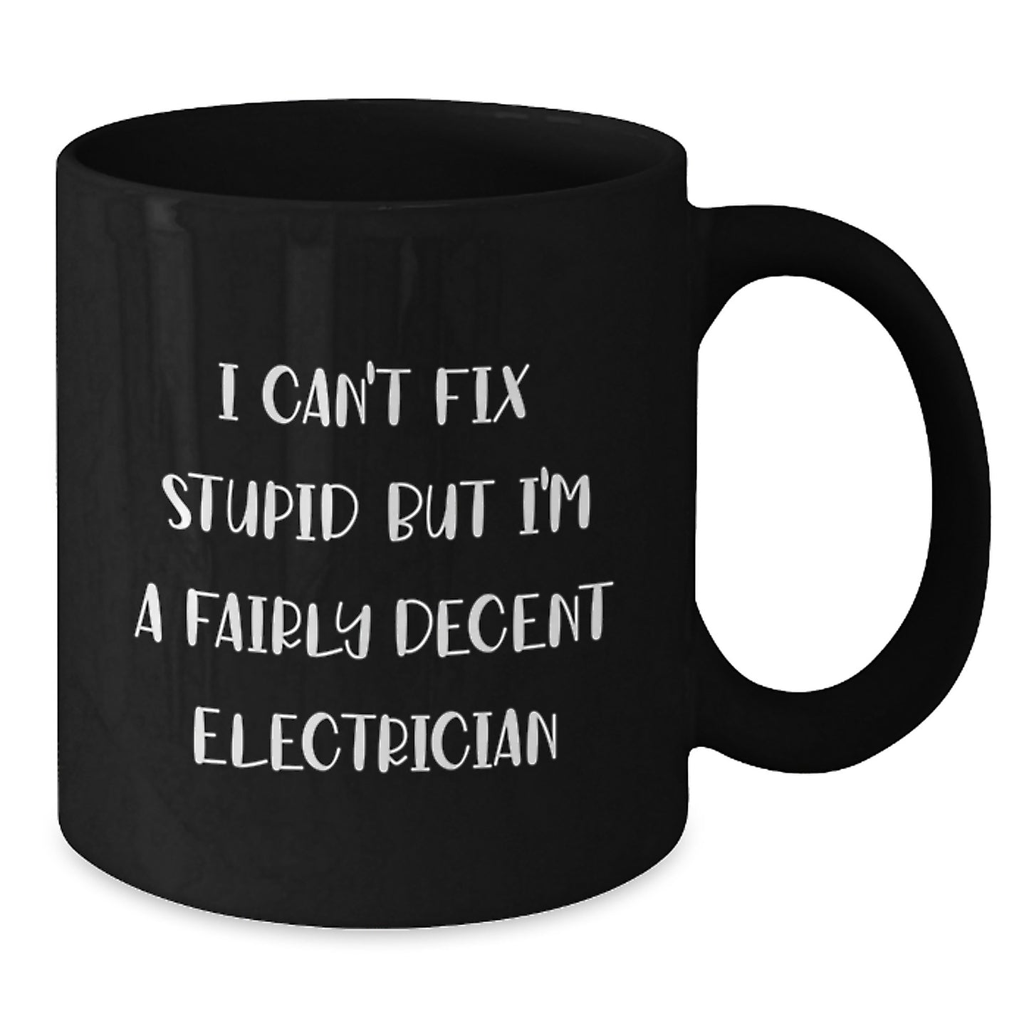 Funny Electrician Gifts from Men for Christmas Unique Presents, Best Black Coffee Mug for Electricians - Additional