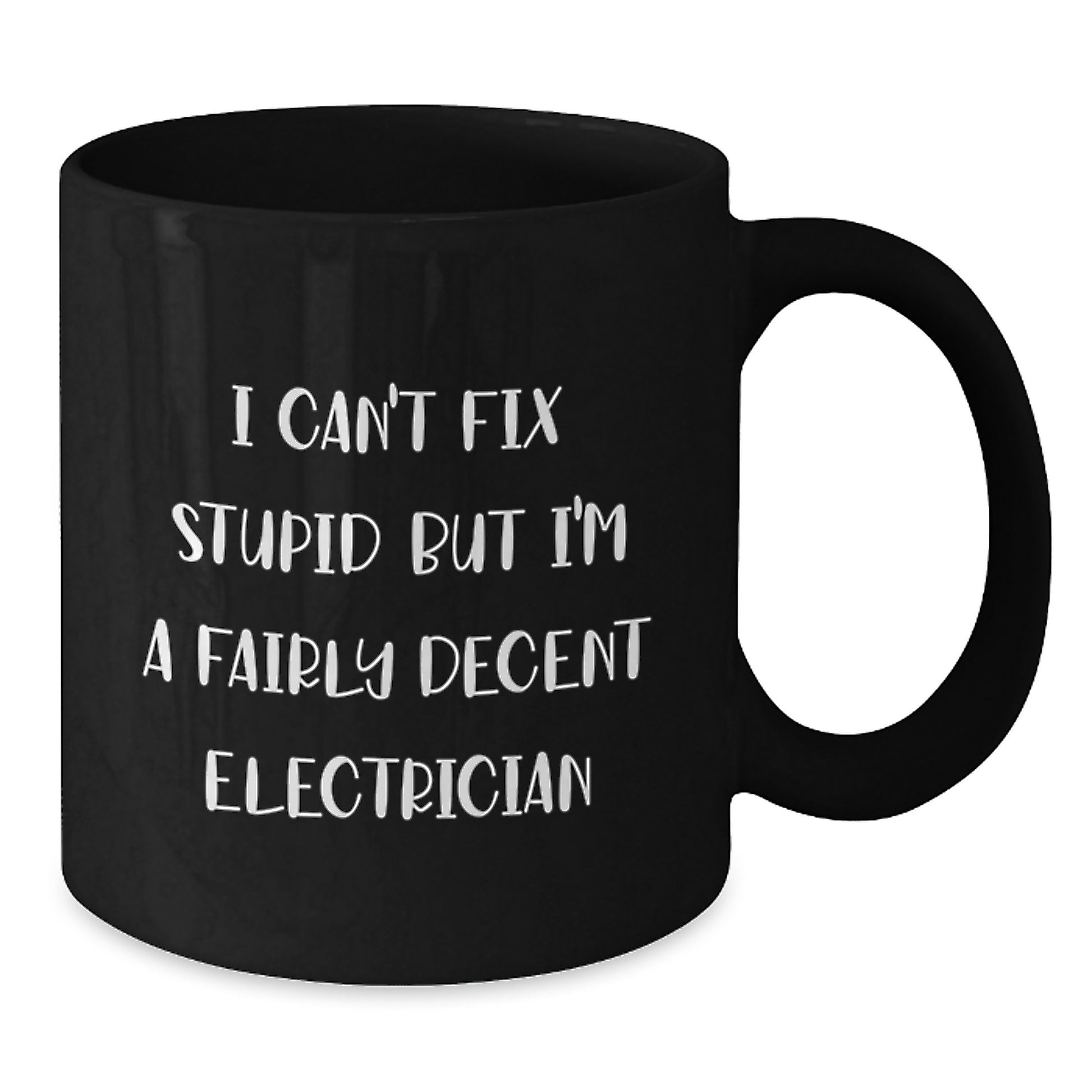 Funny Electrician Gifts from Men for Christmas Unique Presents, Best Black Coffee Mug for Electricians - Additional
