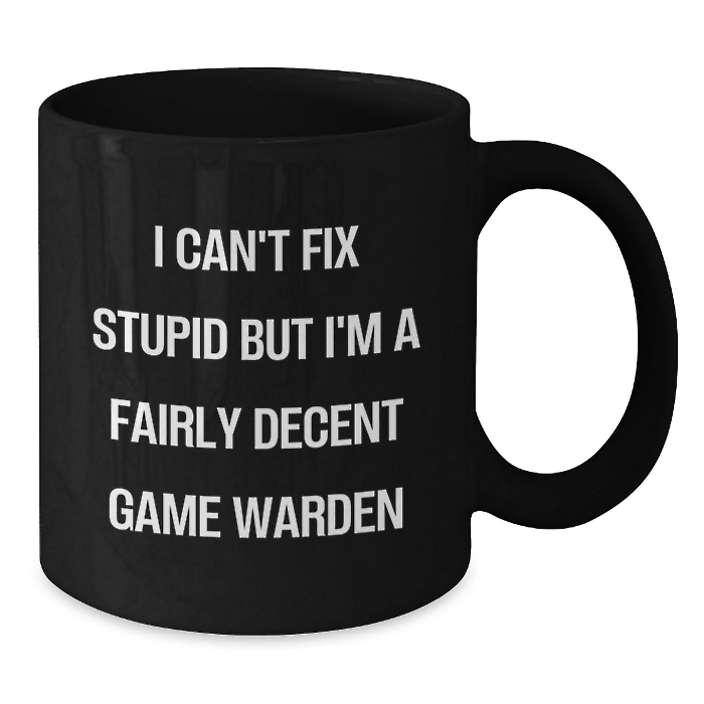 Funny Game Warden Mugs I Can't Fix Stupid But I'm A Fairly Decent Game Warden Gifts from Men to Family Christmas Unique Gifts - Additional