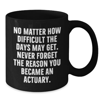 Funny Actuary Gifts for Men Actuary Friends and Family Birthday Unique Gifts from Men to Actuaries Black Coffee Mug - Additional