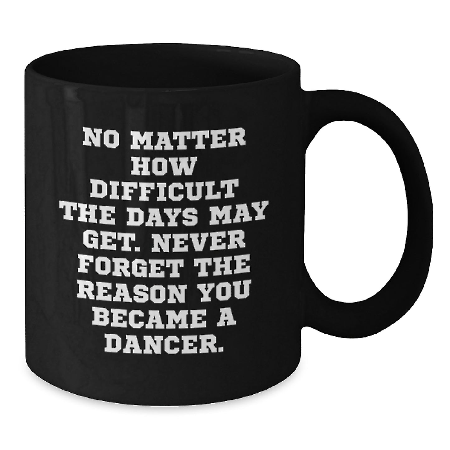 Funny Inspirational Dancer Gifts from Men to Dancer Friends for Christmas Unique Black Coffee Mugs with Quote Never Forget The Reason You Became A Dancer - Additional