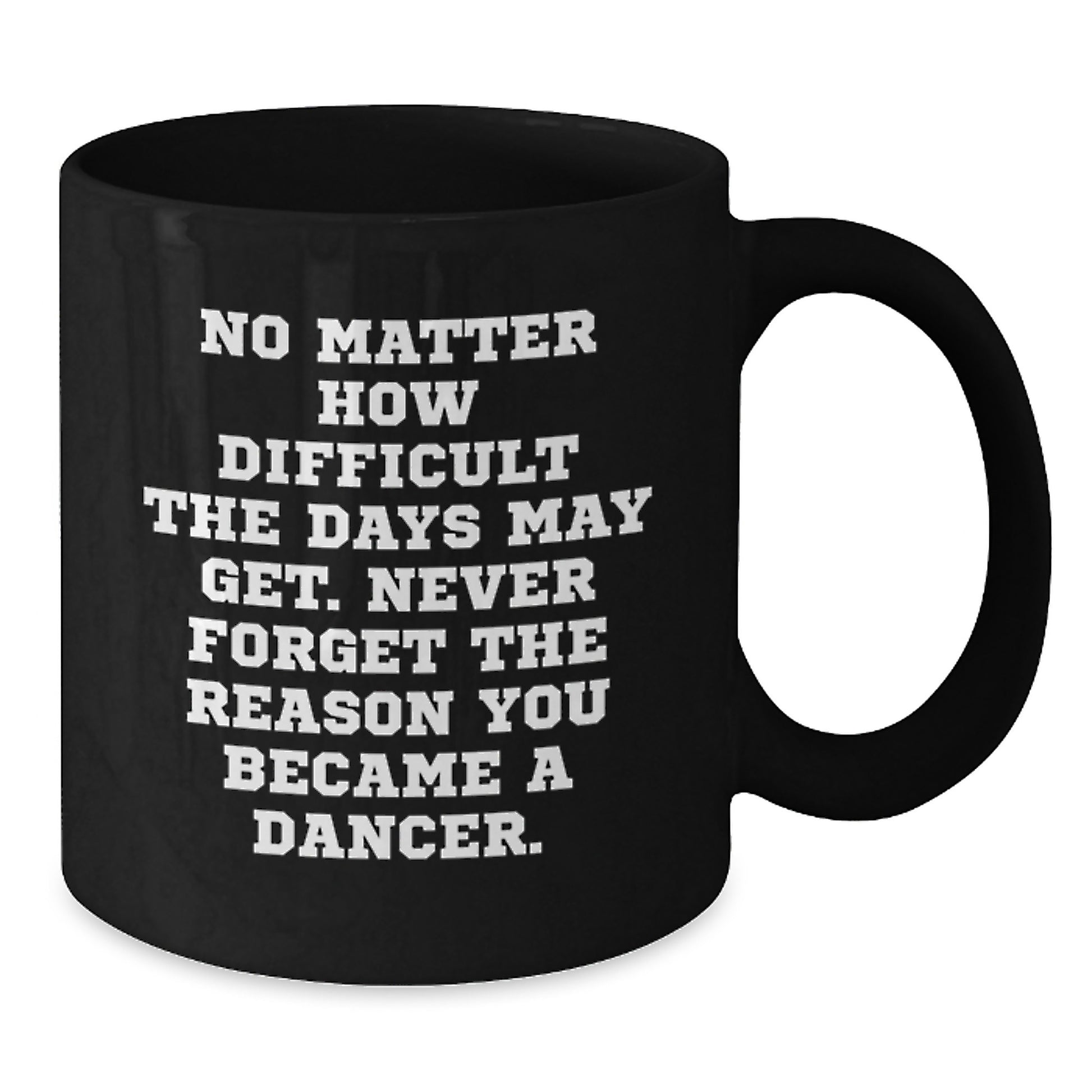 Funny Inspirational Dancer Gifts from Men to Dancer Friends for Christmas Unique Black Coffee Mugs with Quote Never Forget The Reason You Became A Dancer - Additional