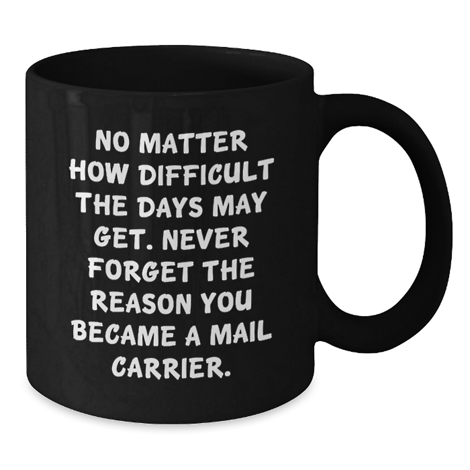 Funny Inspirational Mail Carrier Christmas Unique Gifts from Friends and Family for Mail Carrier Black Coffee Mug - Additional