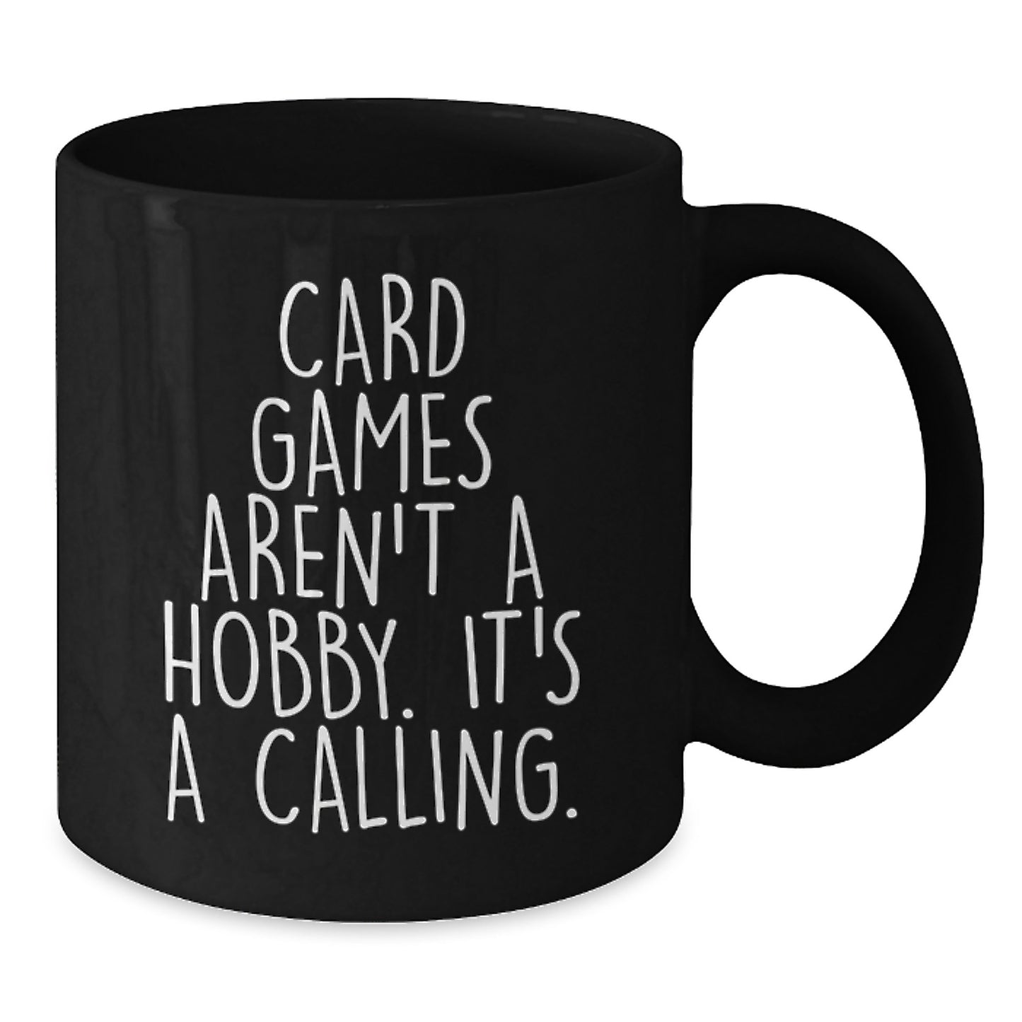 Funny Card Games Gifts for Mom - Black Coffee Mug from Daughter - Inspirational Quote - Unique Mother's Day Present for Card Games Enthusiast - Additional