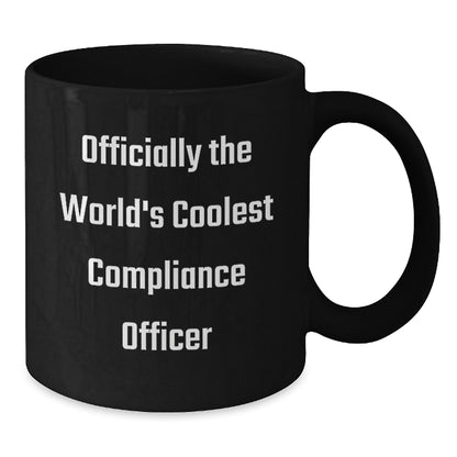 Compliance Officer Gifts from Men - Officially The World's 'Coolest' Compliance Officer Black Coffee Mug for Father's Day Unique Gifts - Additional