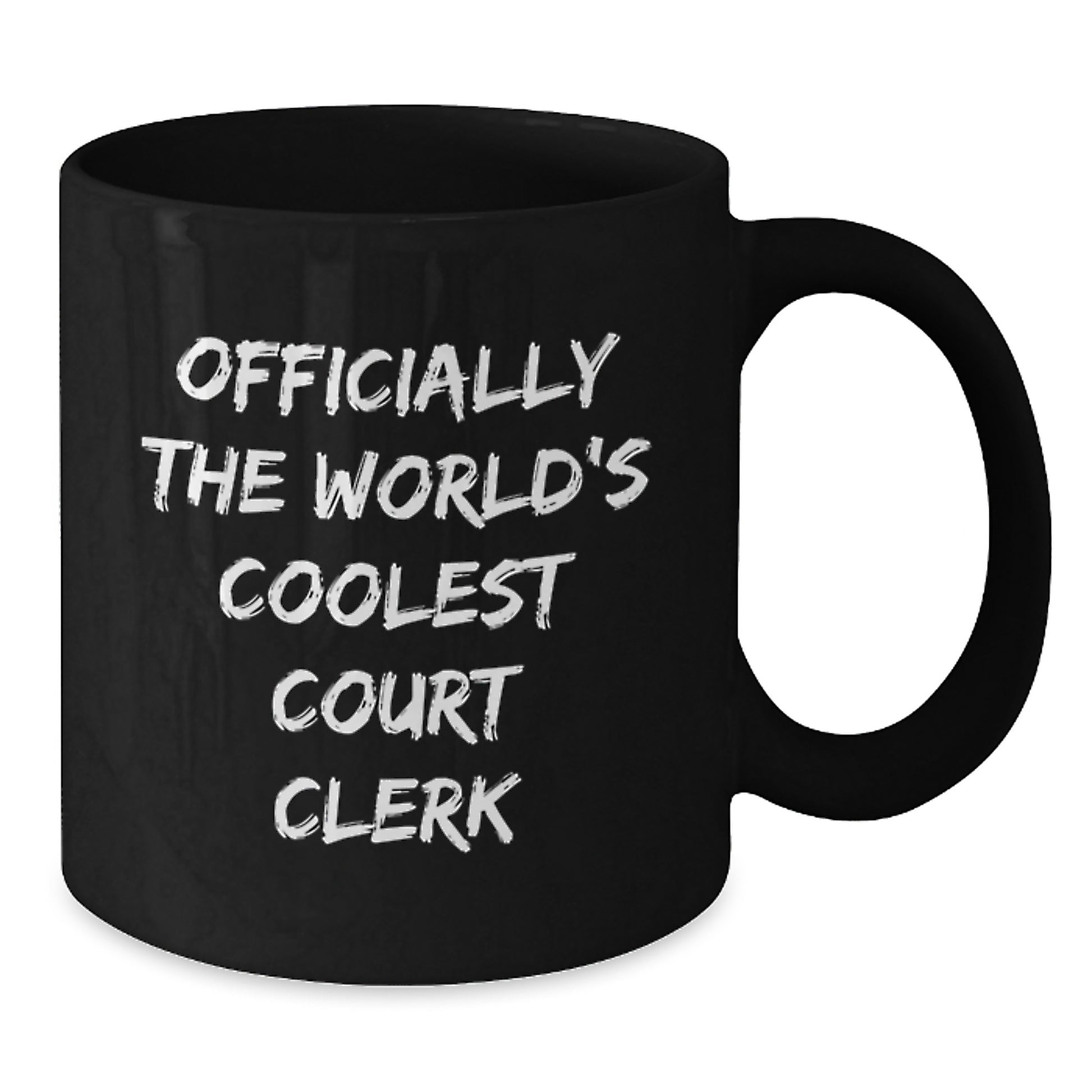 Funny Court Clerk Gifts from Friends, Black Coffee Mug for Valentine's Unique Gifts, Officially The World's Coolest Court Clerk Quote - Additional