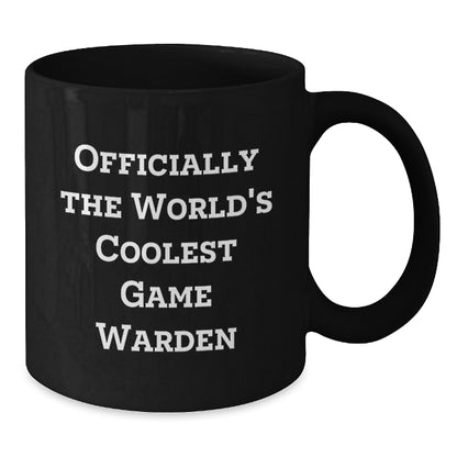 Funny Game Warden Gifts, Officially The World's Coolest Game Warden, Black Coffee Mugs for Mother's Day from Family - Additional
