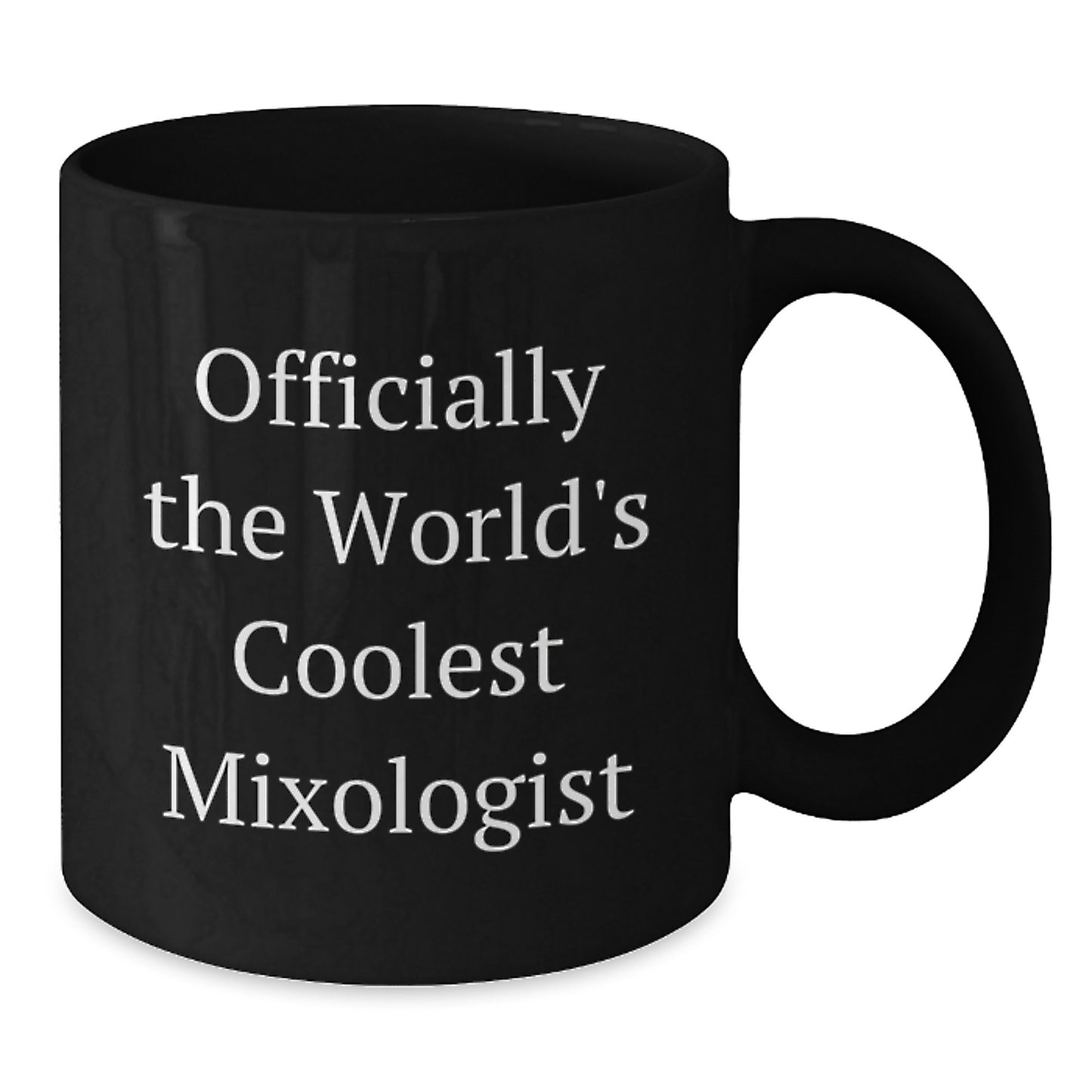 Funny Mixologist Gifts from Dad for World's Coolest Barista, Black Coffee Mug, Father's Day Unique - Additional