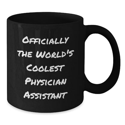 Funny Physician Assistant Gifts for Men, Unique Black Coffee Mugs with 'Officially The World's Coolest Physician Assistant' Quote, Birthday Unique Gifts from Friends for Physician Assistants - Additional