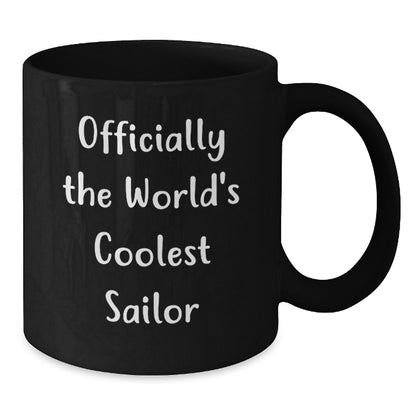 Funny Sailor Gifts for Men, Sailor Men Black Coffee Mug, Gifts from Friends for Sailor Dad on Father's Day - Additional