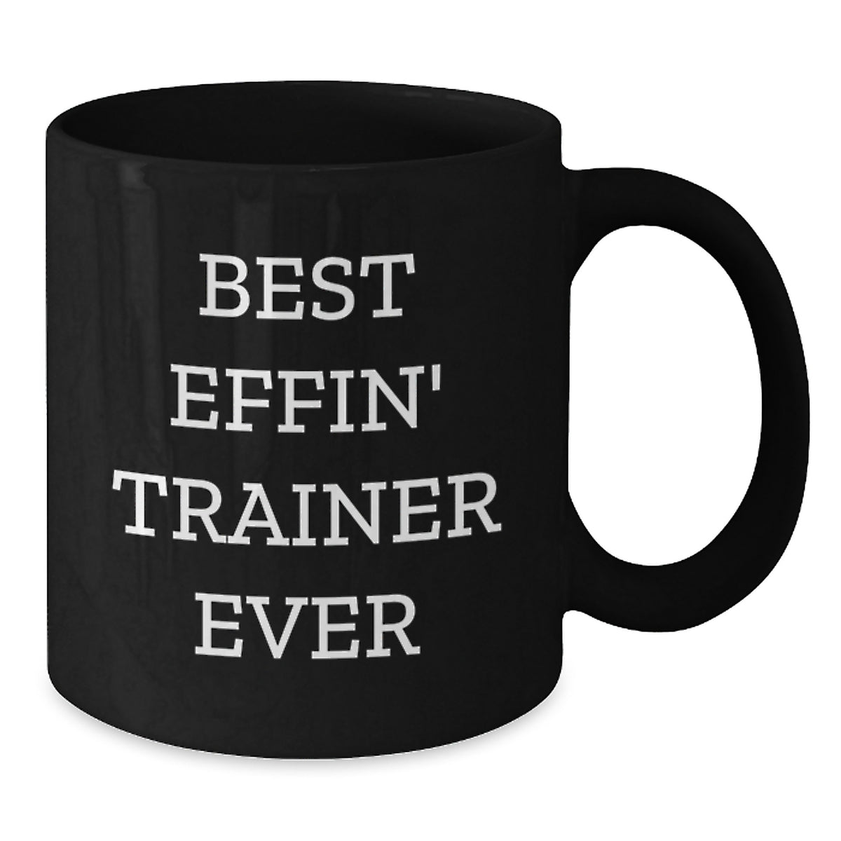 Funny Trainer Gifts from Friends Black Coffee Mug Best Effin' Trainer Ever for Trainer - Additional