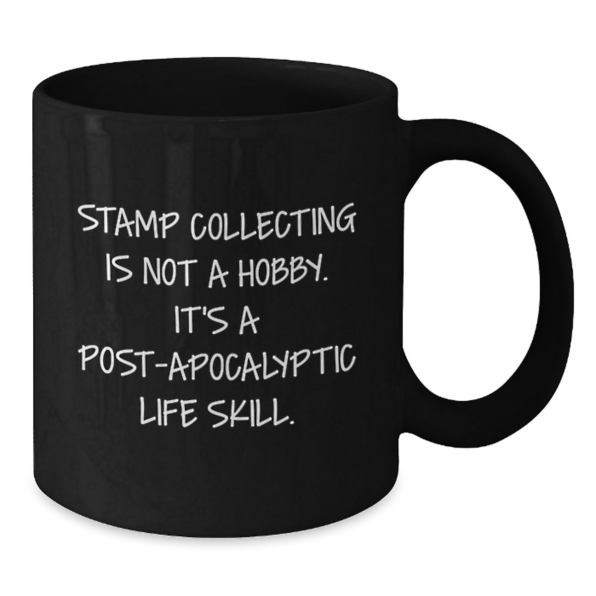 Funny Quote Stamp Collecting Gifts from Mom for Men's Graduation Unique Gifts Black Coffee Mug - Additional