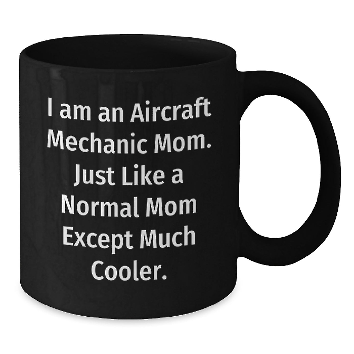 Aircraft Mechanic Keepsake Mug for Him Birthday Gift Black 11oz Ceramic - Additional