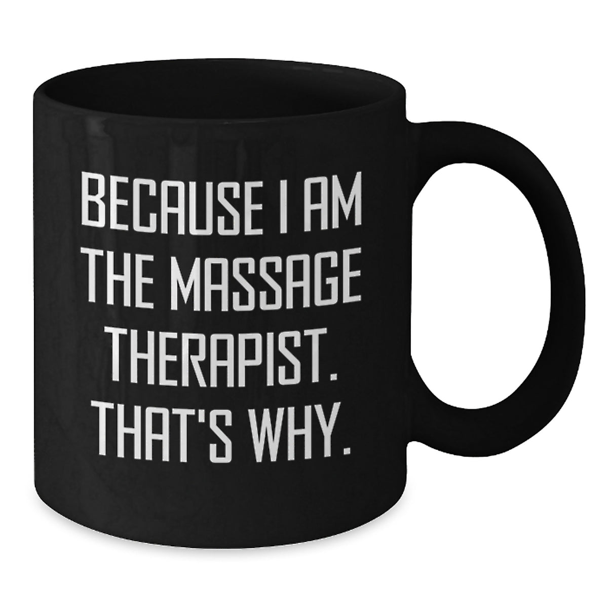 Birthday Gift for Her Massage Therapist Black Coffee Mug Present - Additional