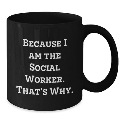 Social Worker Keepsake Black Coffee Mug for Him – Birthday Gift, 11oz - Additional