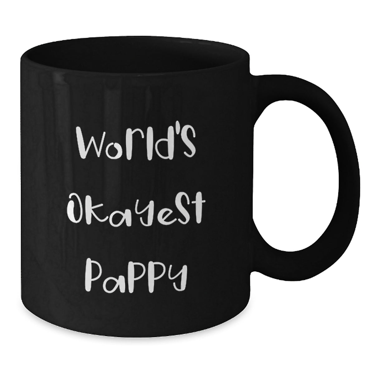 Humorous Coffee Mug Gift for Friends - World's Okayest Pappy Novelty - Additional