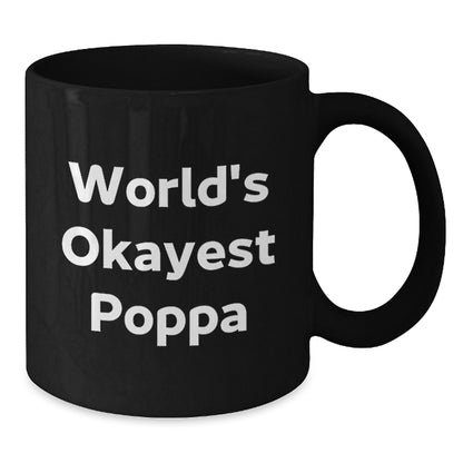 Poppa Keepsake Black Coffee Mug for Him Birthday Gift - Additional