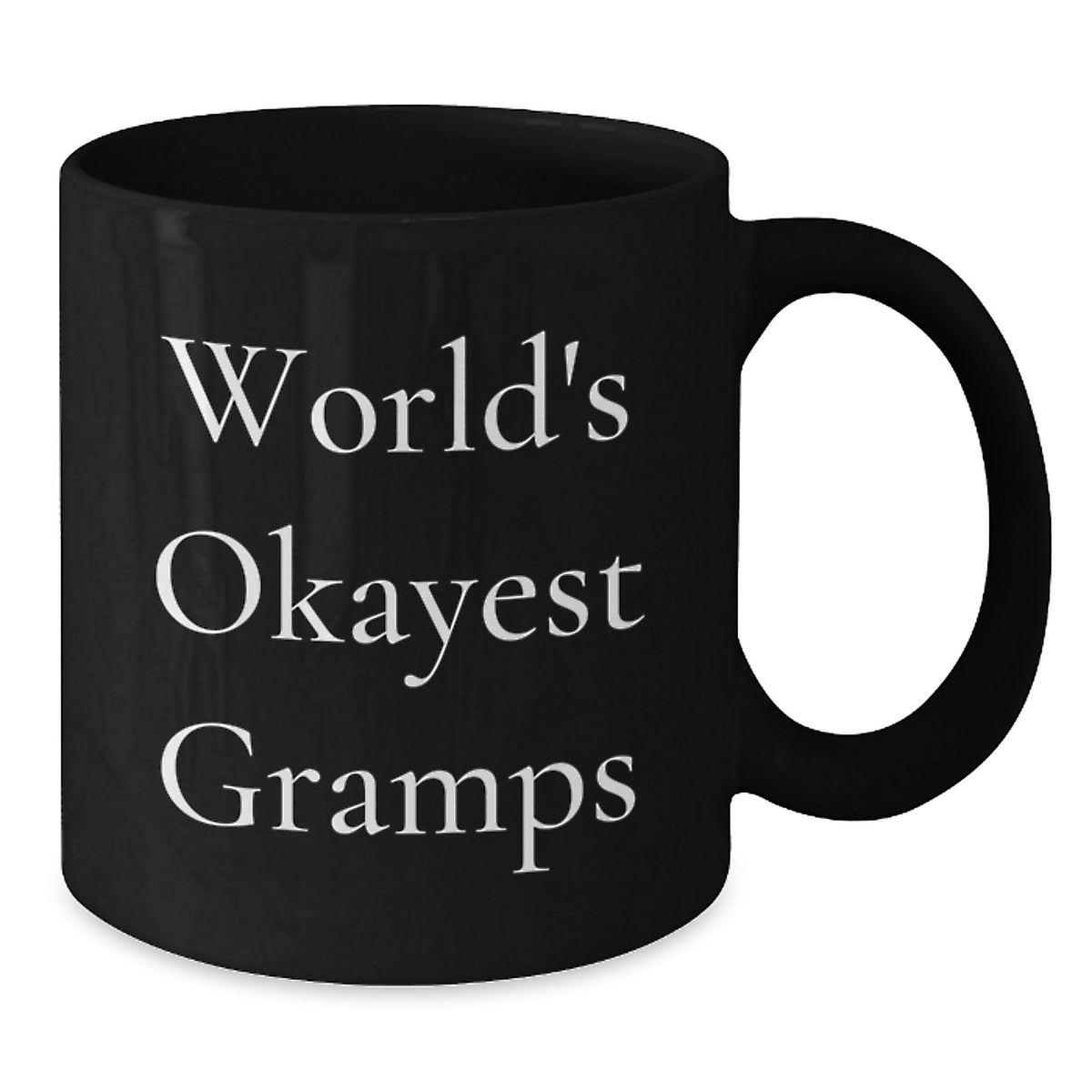 Lighthearted Gift World's Okayest Gramps Novelty Black Coffee Mug - Additional