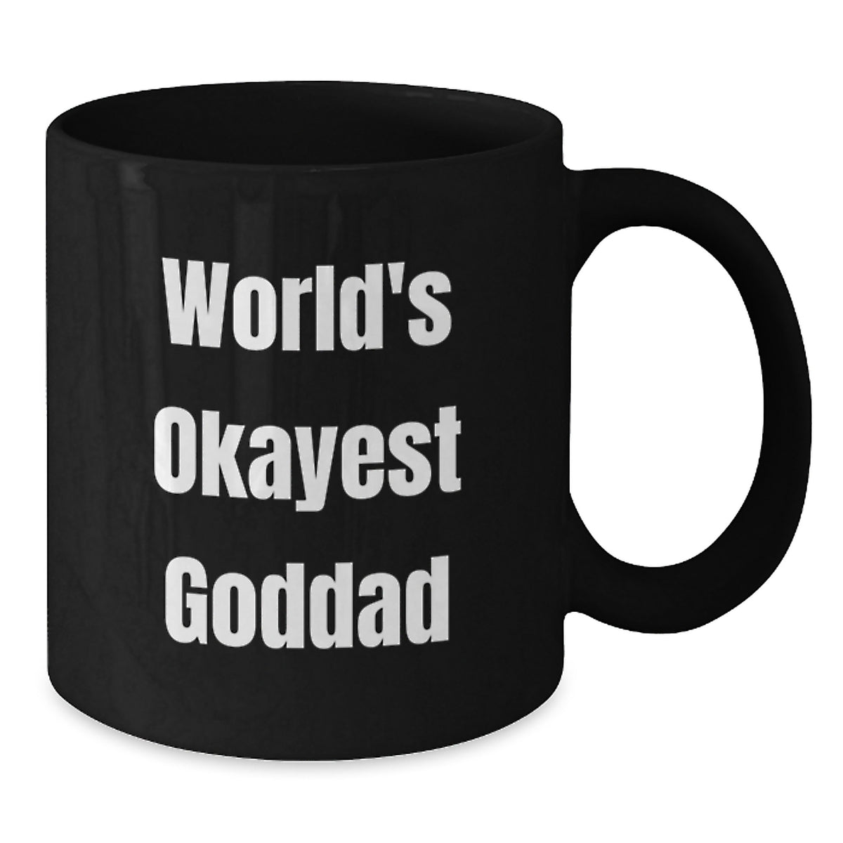 Goddad Gift for Him World's Okayest Goddad Coffee Mug Keepsake - Additional