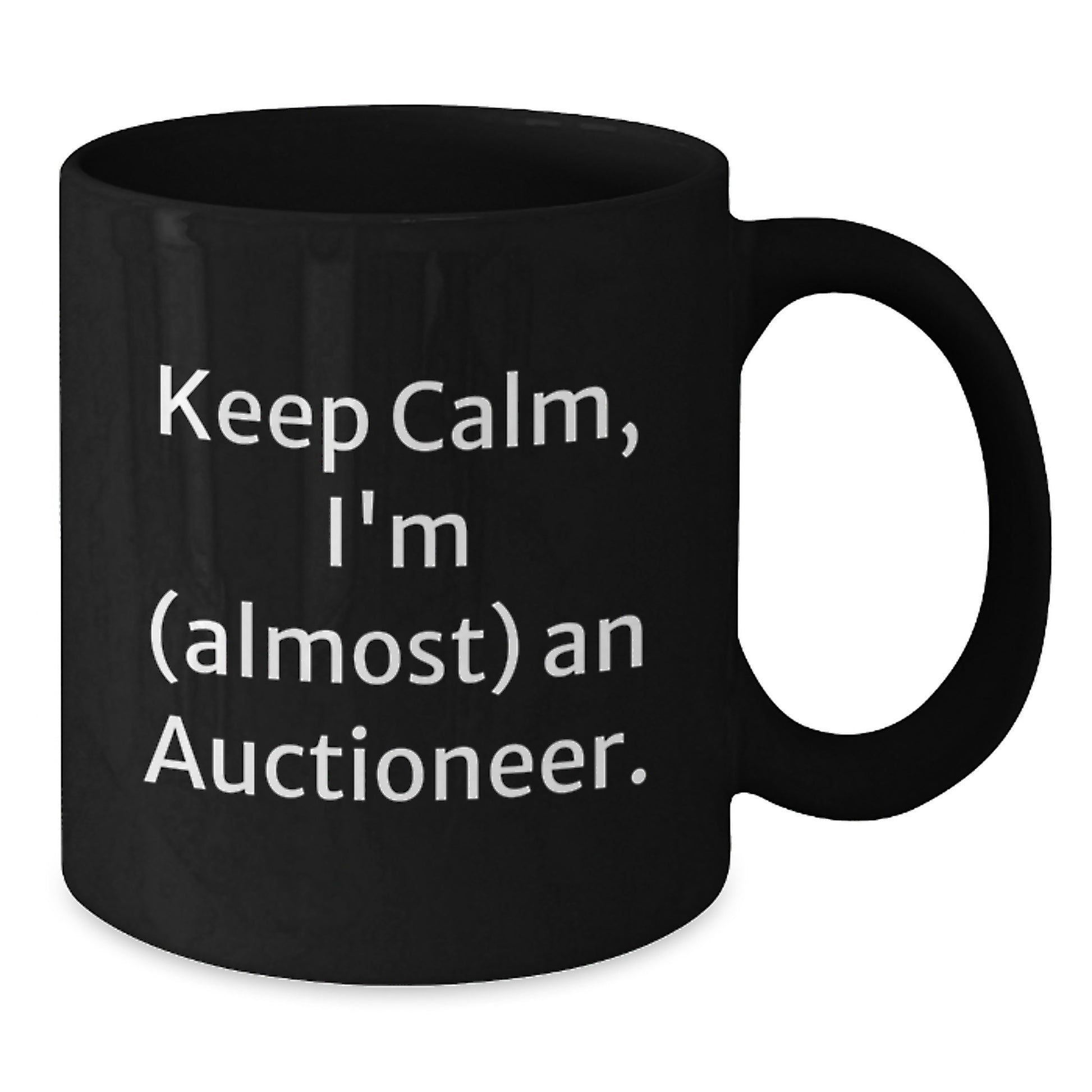 Funny Auctioneer Gifts for Men Valentine's Unique Black Coffee Mugs from Friends - Additional