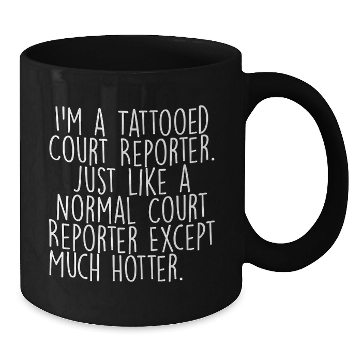 Christmas Gift for Her Playful Court Reporter Mug - Just Like A Normal - Additional