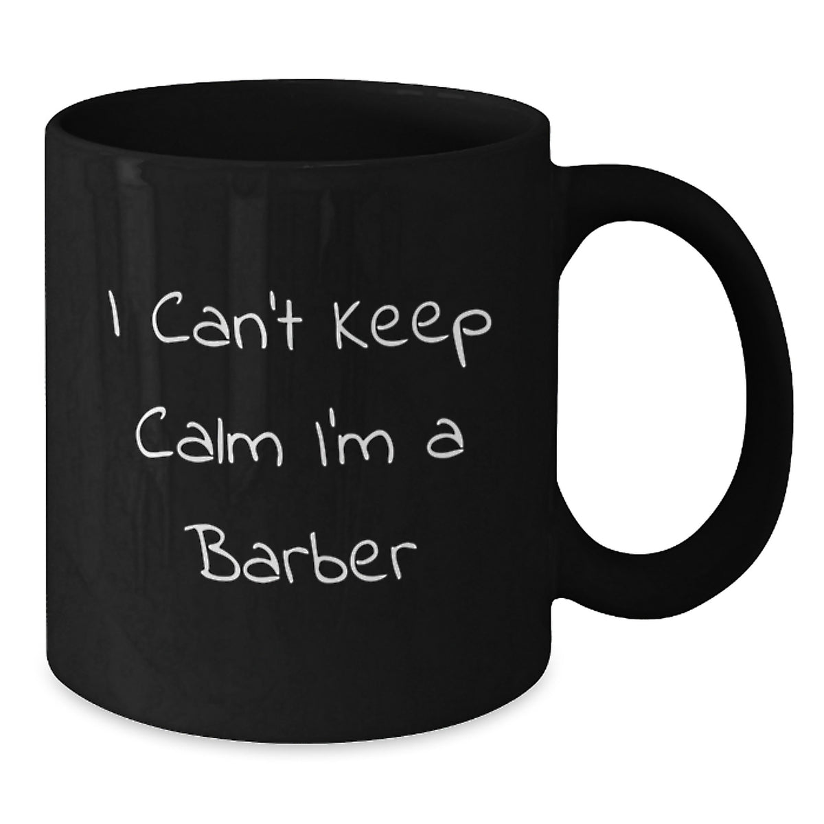 Funny Barber Gifts from Friends for Graduation Unique Barber Lover Black Coffee Mug - I Cant Keep Calm Im A Barber - Additional