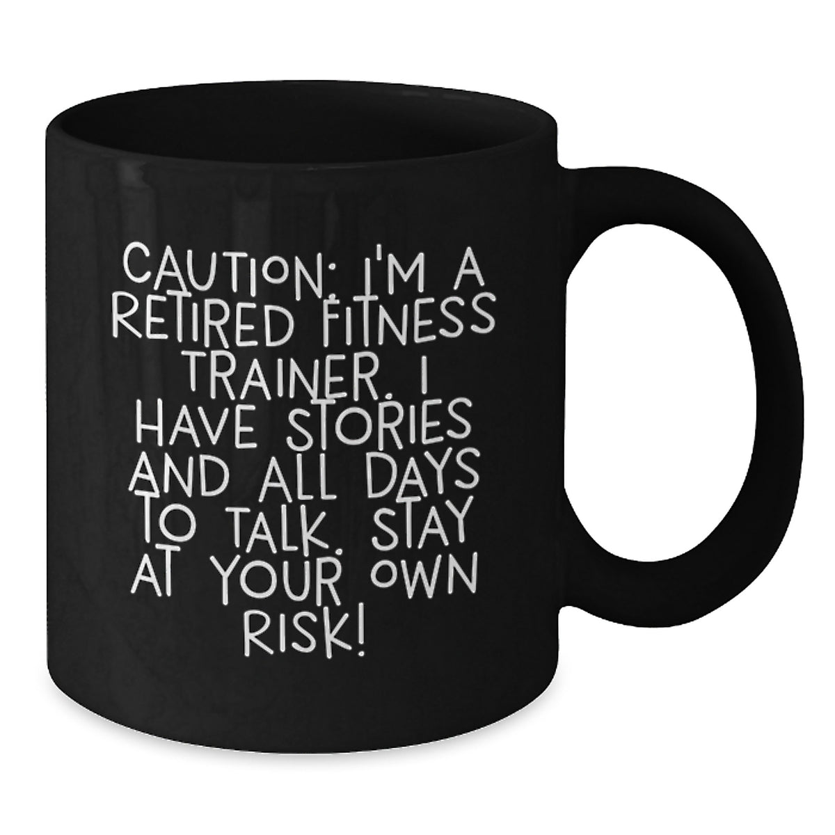 Fitness Trainer Humor Gifts for Men from Family - Funny Black Coffee Mug for Graduation - Additional
