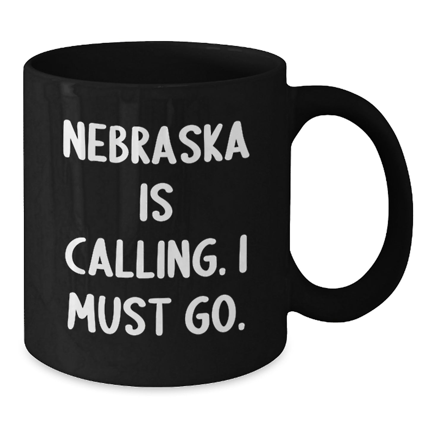 Funny Nebraska Gifts for Men from Nebraska, Black Coffee Mug - Graduation Unique Gifts - Additional