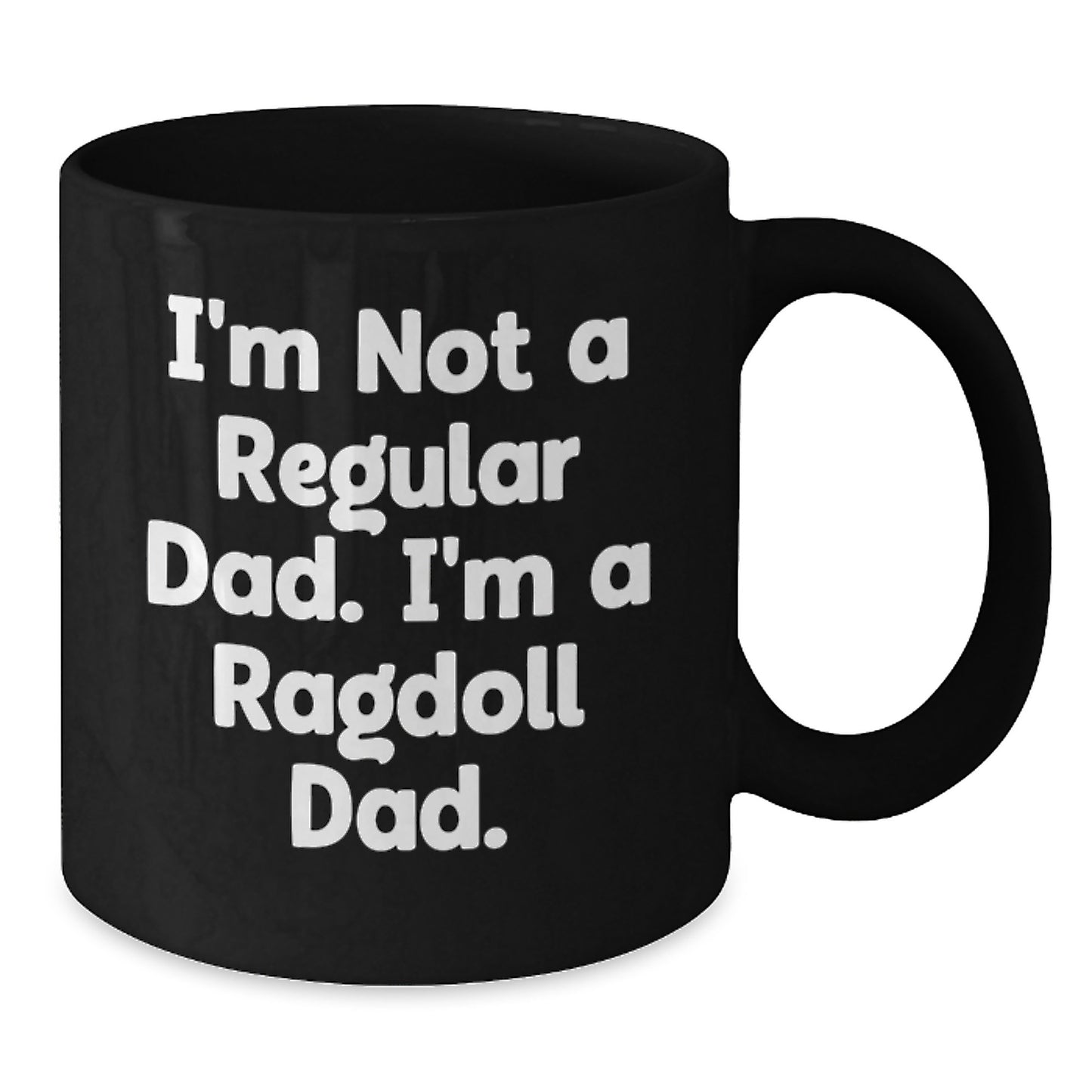 Funny Ragdoll Cat Gifts for Men, Unique Black Coffee Mugs from Dad, Christmas Unique Gifts - Additional