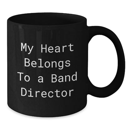 Funny Band Director Gifts from Friends Christmas Unique Mugs for Him or Her - 'My Heart Belongs To A Band Director' - Additional