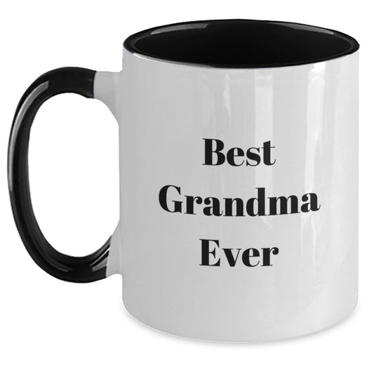 Funny Grandma Gifts - Best Grandma Ever Two Tone Coffee Mug, 11oz, Microwave & Dishwasher Safe - Gifts from Grandma to You - Birthday Unique Gifts - Main