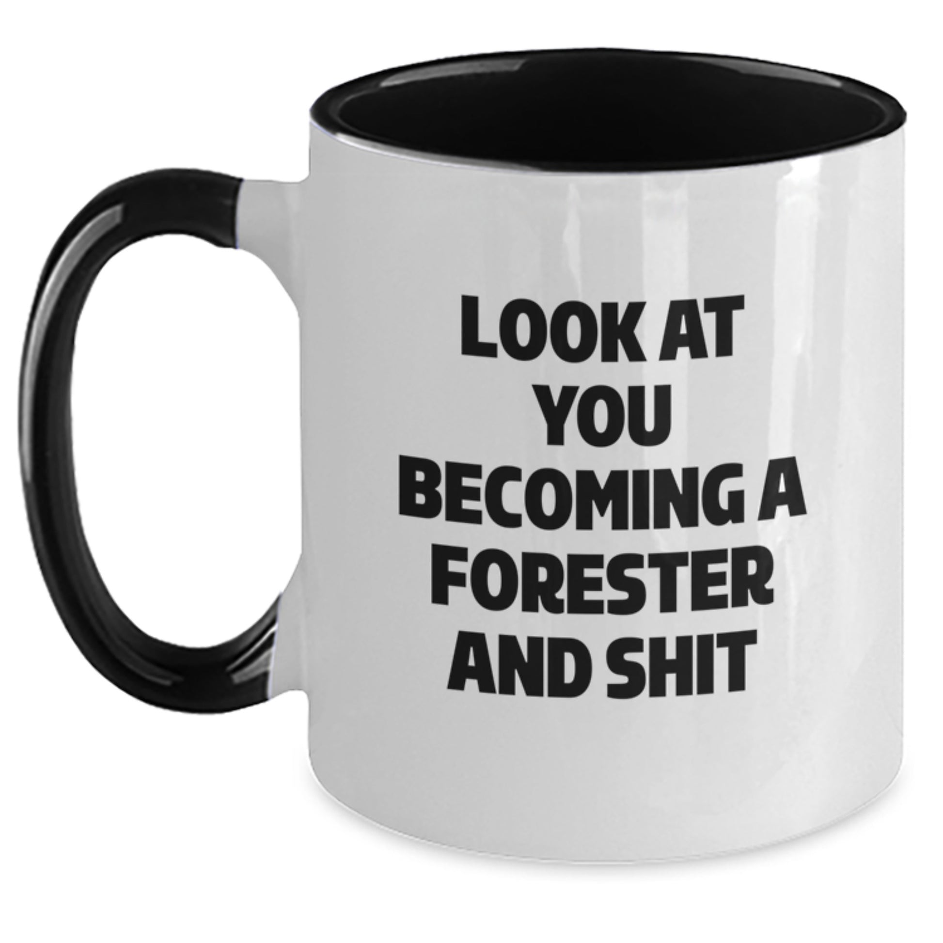 Become a Forester Funny Two Tone Coffee Mug Gifts for Men from Friends at Christmas - Main