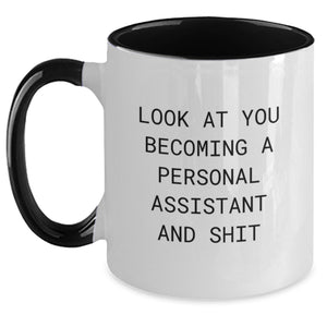 Funny Personal Assistant Gifts from Friends, Unique Two Tone Coffee Mug for Personal Assistant, Christmas Unique Gifts - Main