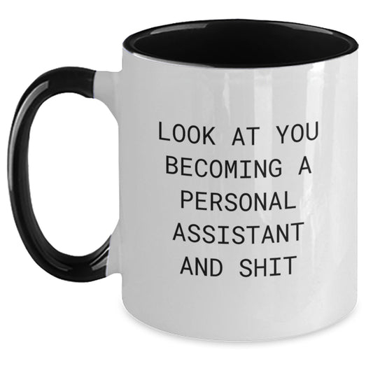 Funny Personal Assistant Gifts from Friends, Unique Two Tone Coffee Mug for Personal Assistant, Christmas Unique Gifts - Main