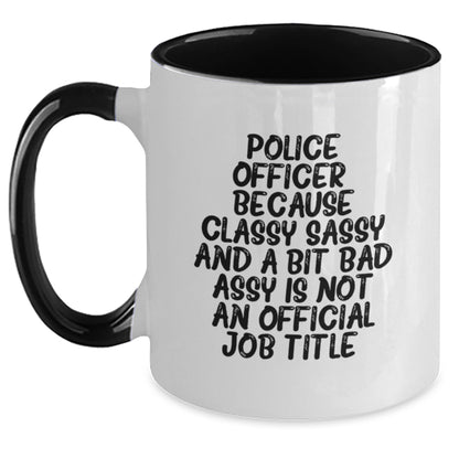 Police Officer Gifts, Funny Two Tone Coffee Mugs, Gifts from Family to Police Officer, Christmas Unique Presents - Main