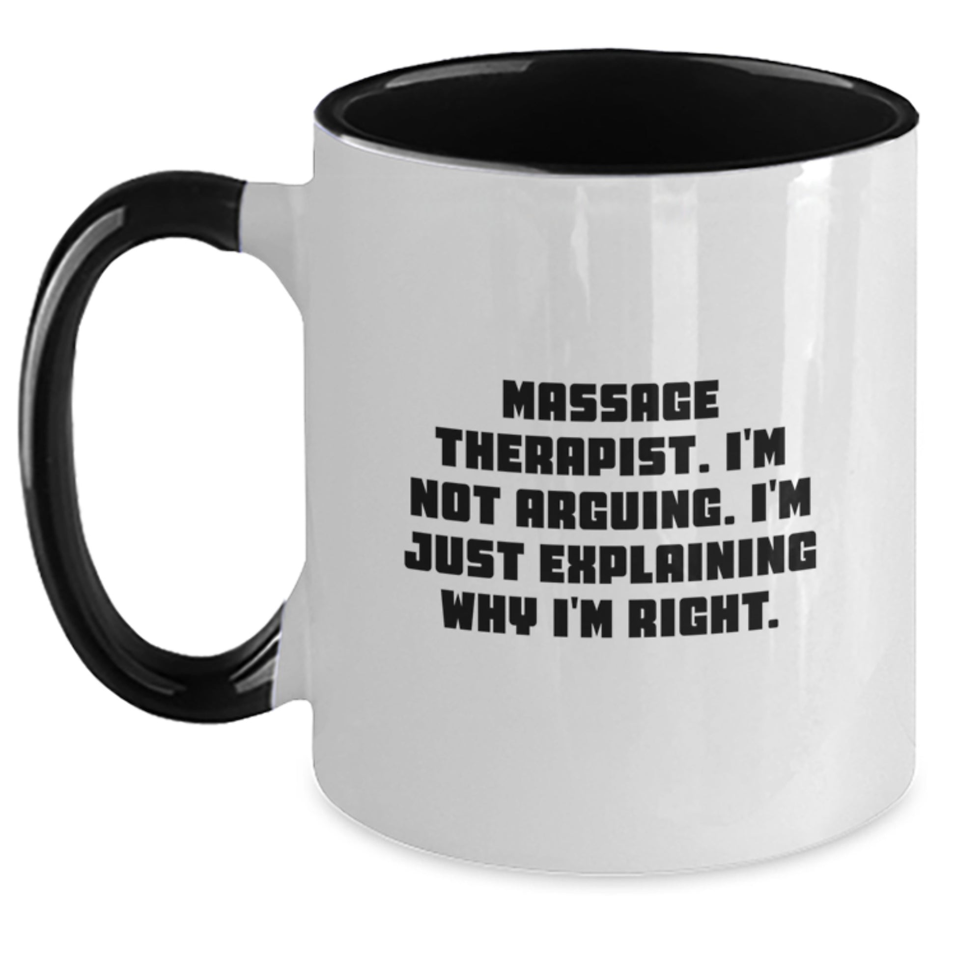 Funny Massage Therapist Gifts from Men to Massage Therapist, Funny Two Tone Coffee Mugs, Christmas Unique Gifts for Massage Therapist - Main