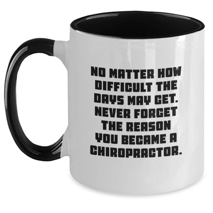 Chiropractor Inspirational Gifts from Men, Women, Friends, and Family for Valentine's Two Tone Coffee Mugs with Funny Quote - Main