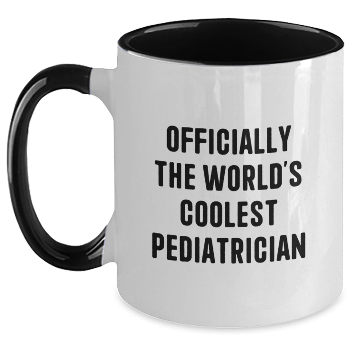 Funny Pediatrician Gifts from Friends for Men, 'Officially The World's Coolest Pediatrician' Two Tone Coffee Mug - Main
