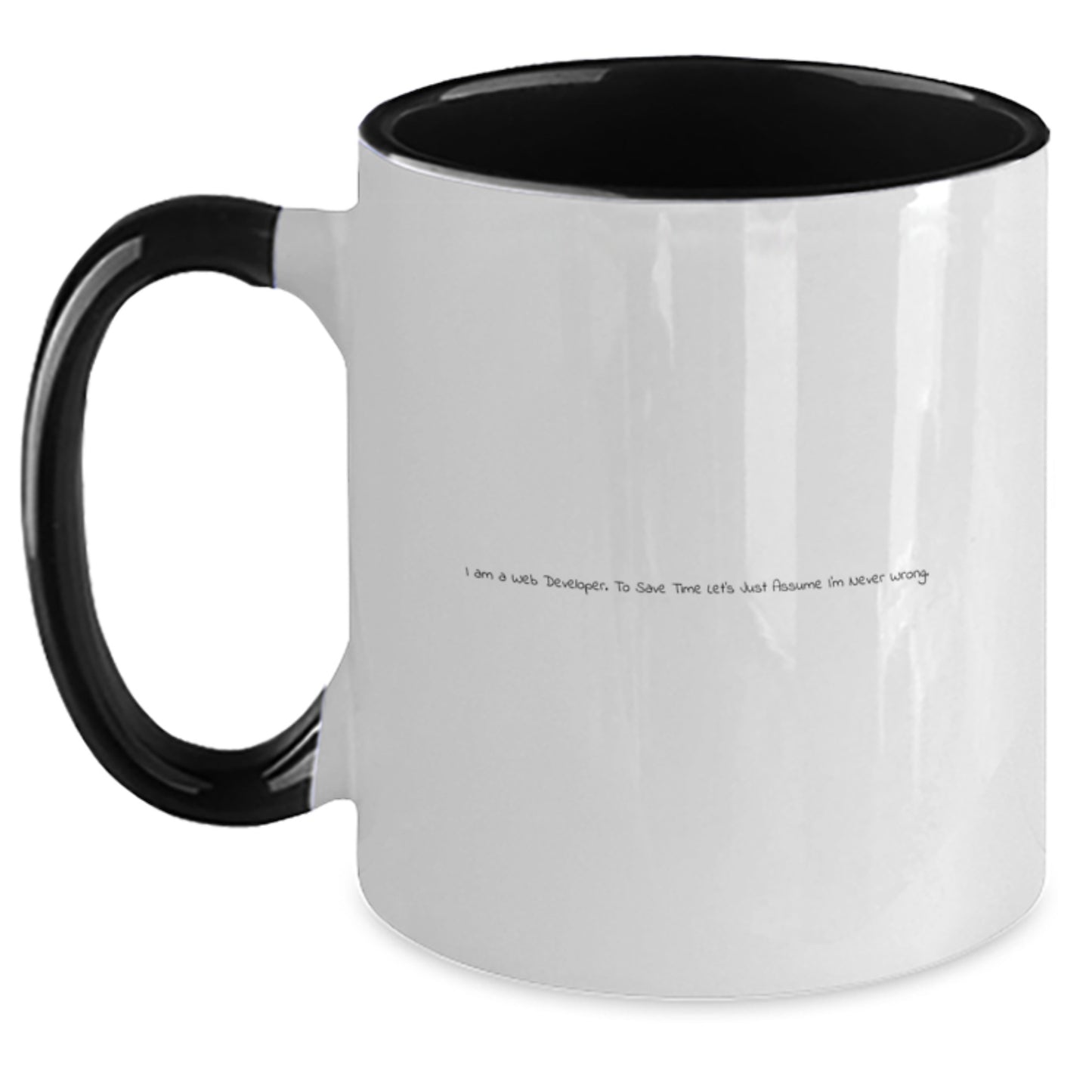 Funny Web Developer Gifts from Friends for Men and Women - Web Developer Two Tone Coffee Mug - I'm Never Wrong Quote, Graduation Unique Gifts - Main
