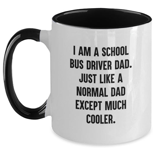 School Bus Driver Keepsake Mug for Him Birthday Gift Black White - Main
