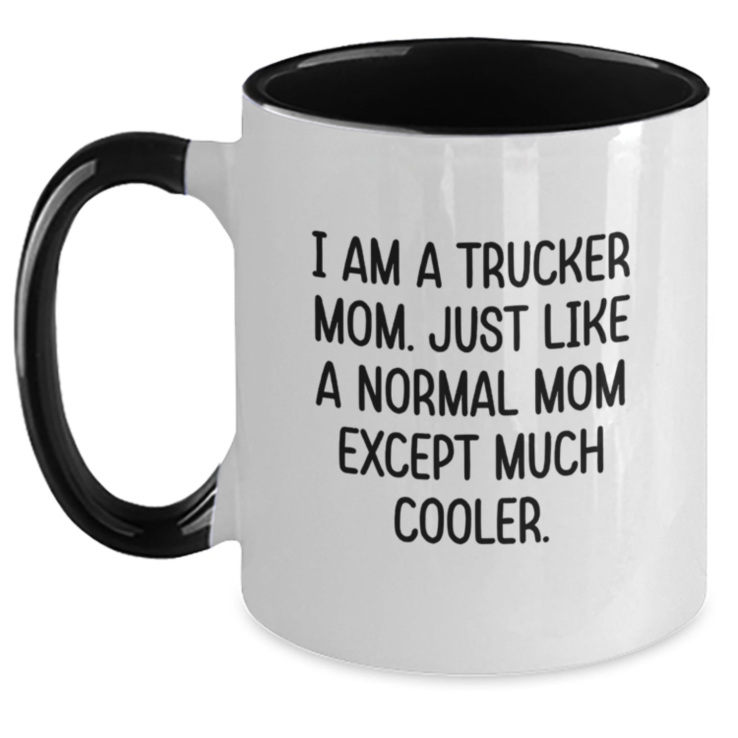 Trucker Mom Keepsake Mug for Him Birthday Gift Ceramic 11oz Red White - Main