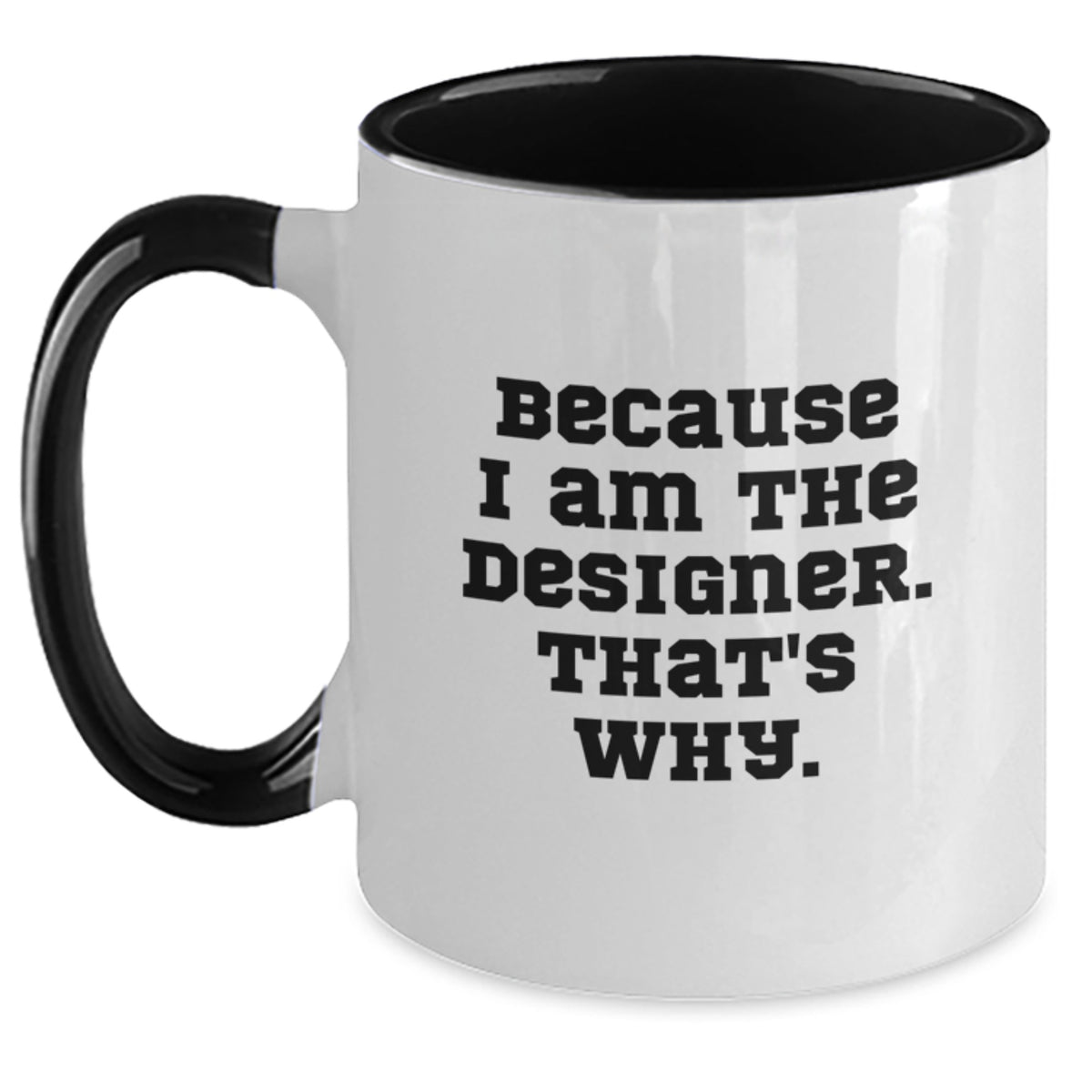 Bold Designer Two Tone Coffee Mug Novelty Birthday Gift for Friends - Main