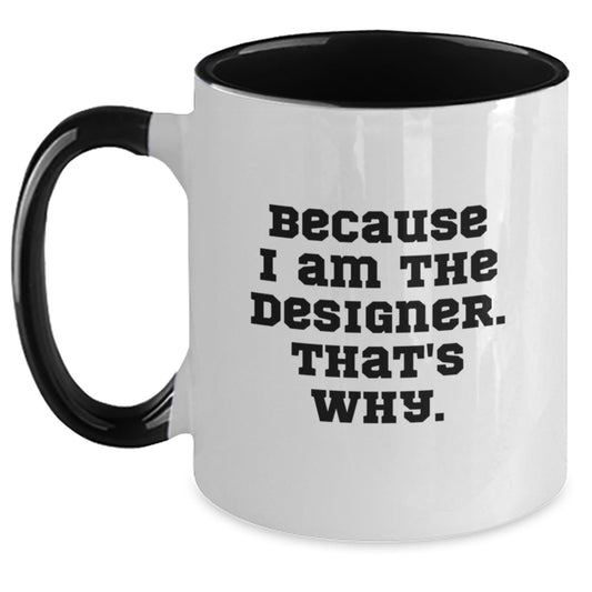 Bold Designer Two Tone Coffee Mug Novelty Birthday Gift for Friends - Main