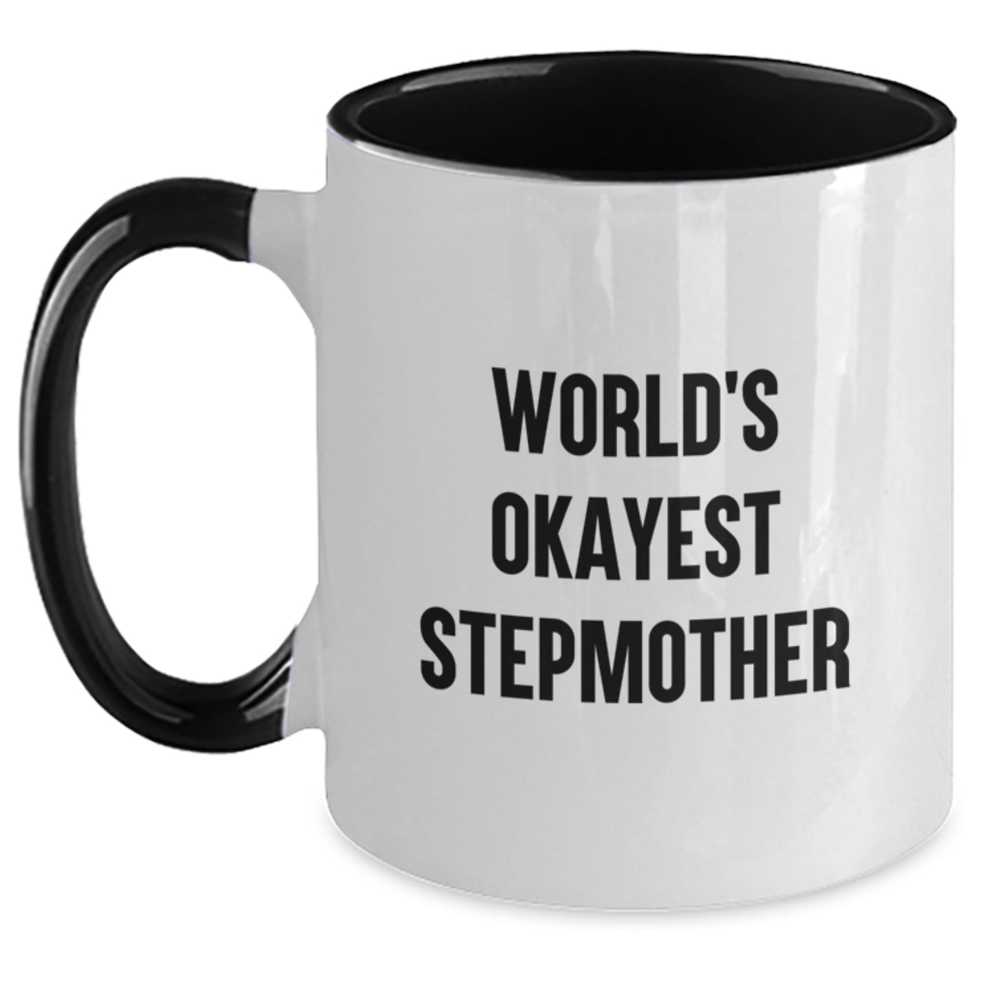 Stepmother Keepsake Mug for Him – Birthday Gift with World's Okayest - Main