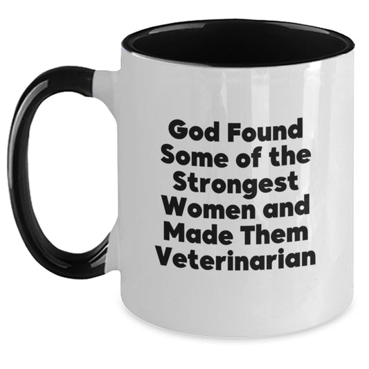 Funny Veterinarian Gifts from Friends for Women - Two Tone Coffee Mug with Inspirational Quote - Main