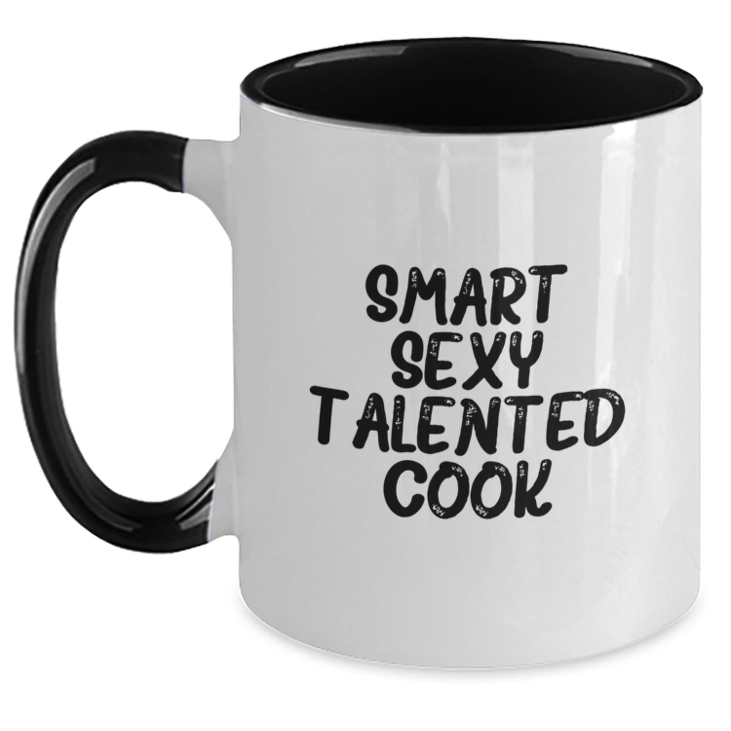 Funny Cook Gifts for Friends - Smart Sexy Talented Cook Two Tone Coffee Mug, Perfect Christmas Unique Gifts from Women to Men - Main