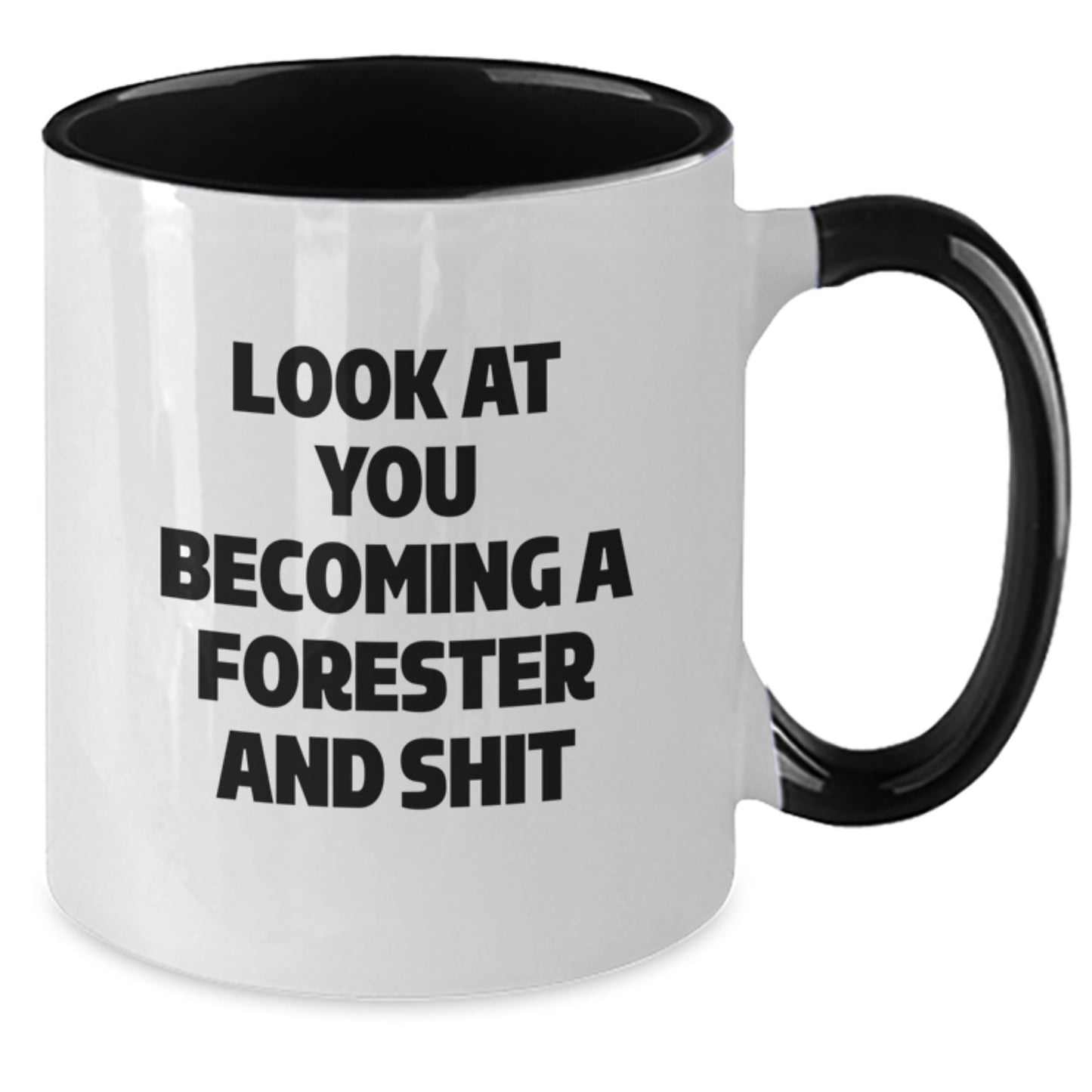 Become a Forester Funny Two Tone Coffee Mug Gifts for Men from Friends at Christmas - Additional