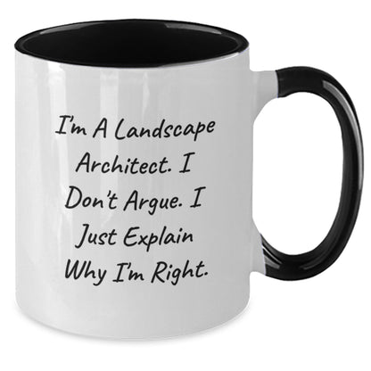 Landscape Architect Humor Gifts from Friends, Gifts for Men, Funny Two Tone Coffee Mug - Additional