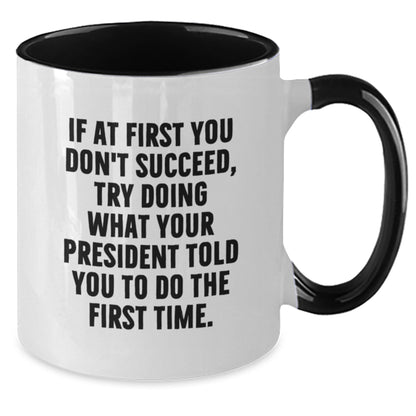 Funny Gifts from President Enthusiasts, Cute Two Tone Coffee Mugs for Valentine's Unique Gifts - President Inspired Mugs - Additional